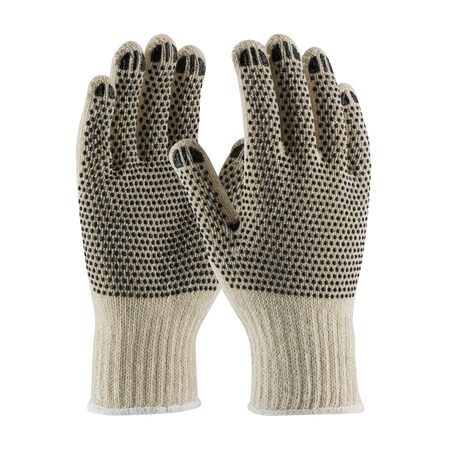 Pip Regular Weight Seamless Knit Cotton/Polyester Glove with PVC Dotted Grip - Double-Sided, 12PK 36-110PDD/S